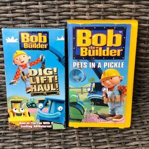 Bob the Builder Dig Lift Haul & Pets In A Pickle VHS Tapes Lot of 2